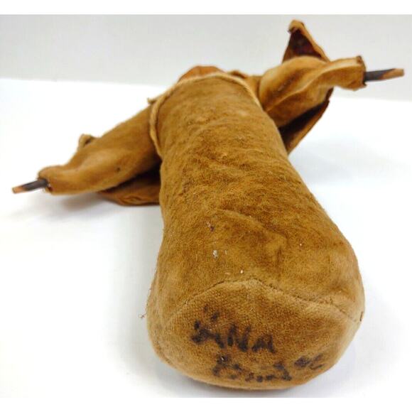 Vintage Burlap Primitive Folk Art Christmas Angel Twine Walnut Sticks Filled - Picture 5 of 5